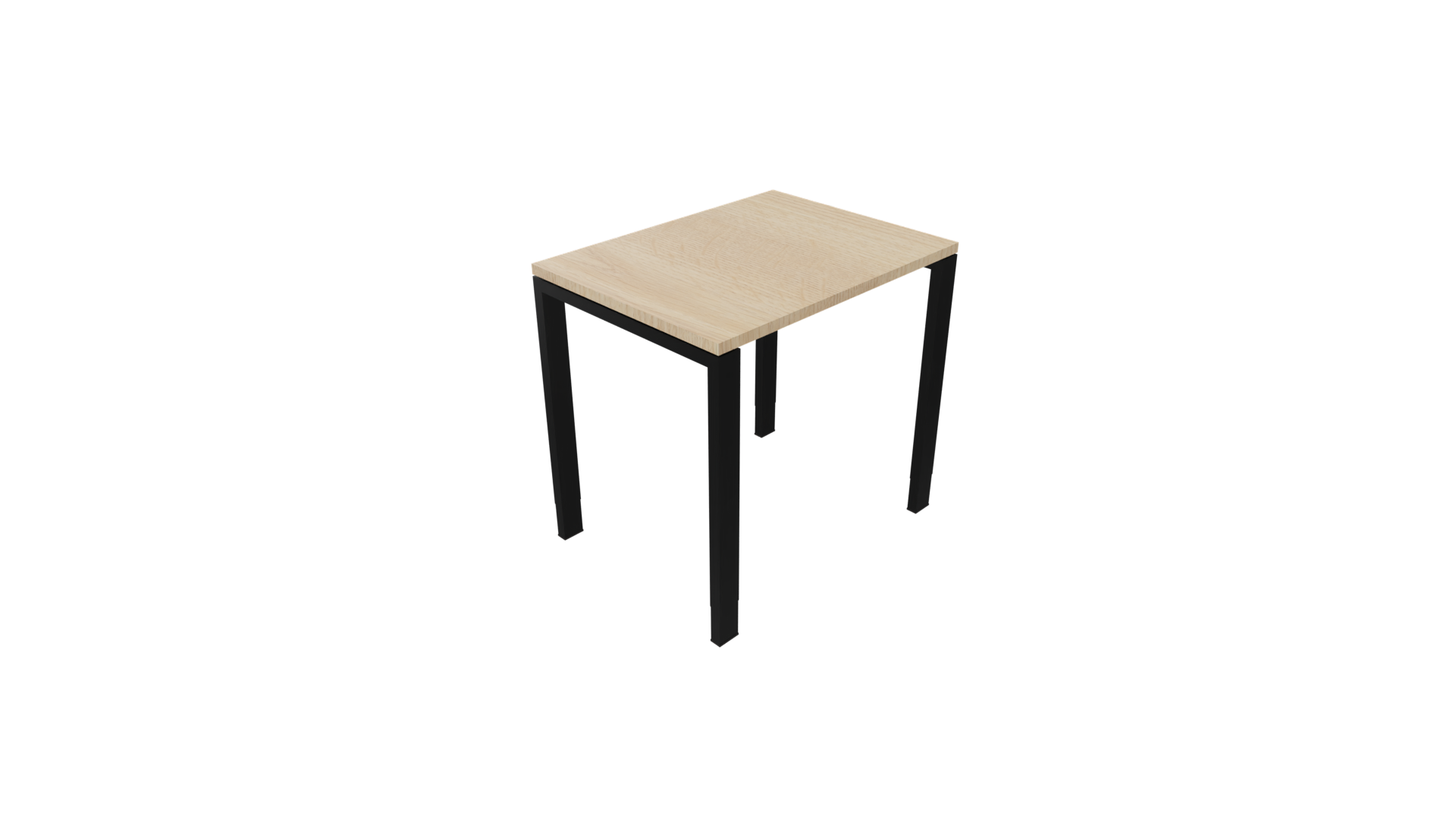 Bijzettafel 4331 - 120 x 60 cm. - Zwart - Eiken licht afbeelding
