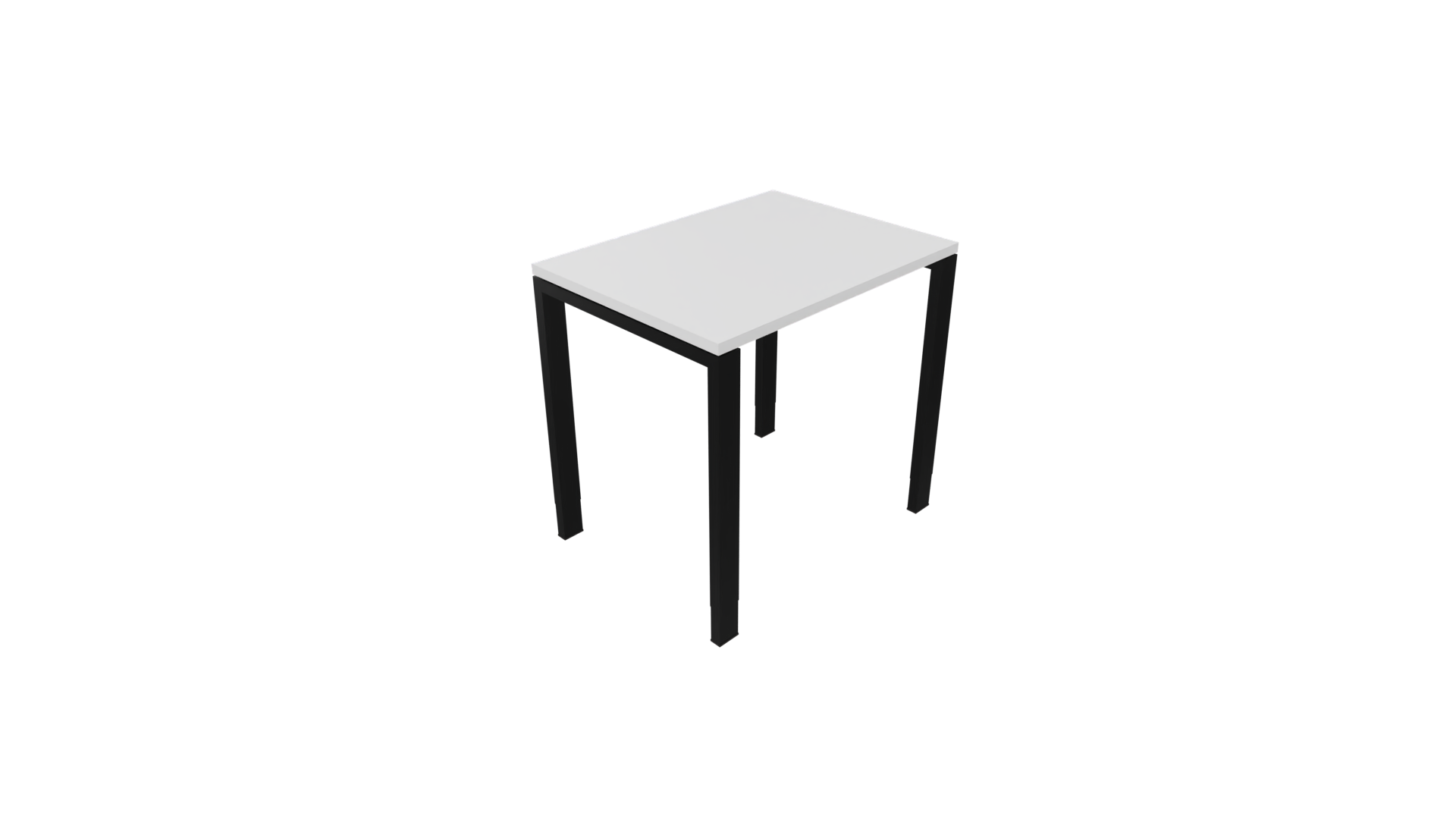 Bijzettafel 4331 - 80 x 46 cm. - Zwart - Wit afbeelding