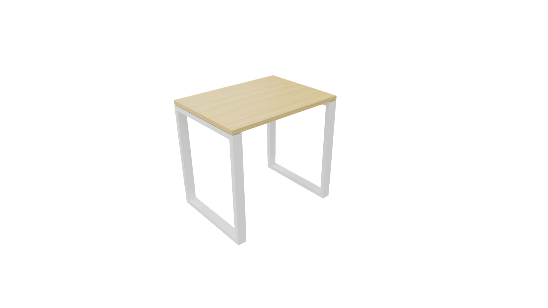 Bijzettafel 4431 - 80 x 46 cm. - Wit - Beuken afbeelding