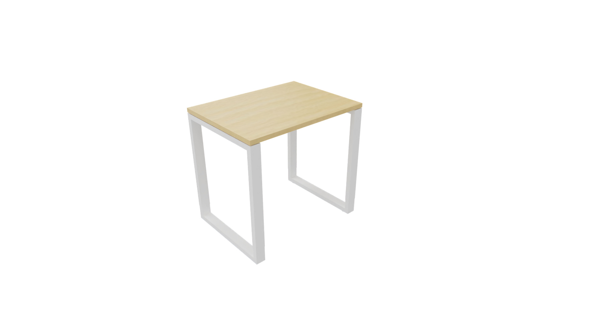 Bijzettafel 4431 - 80 x 60 cm. - Wit - Beuken afbeelding