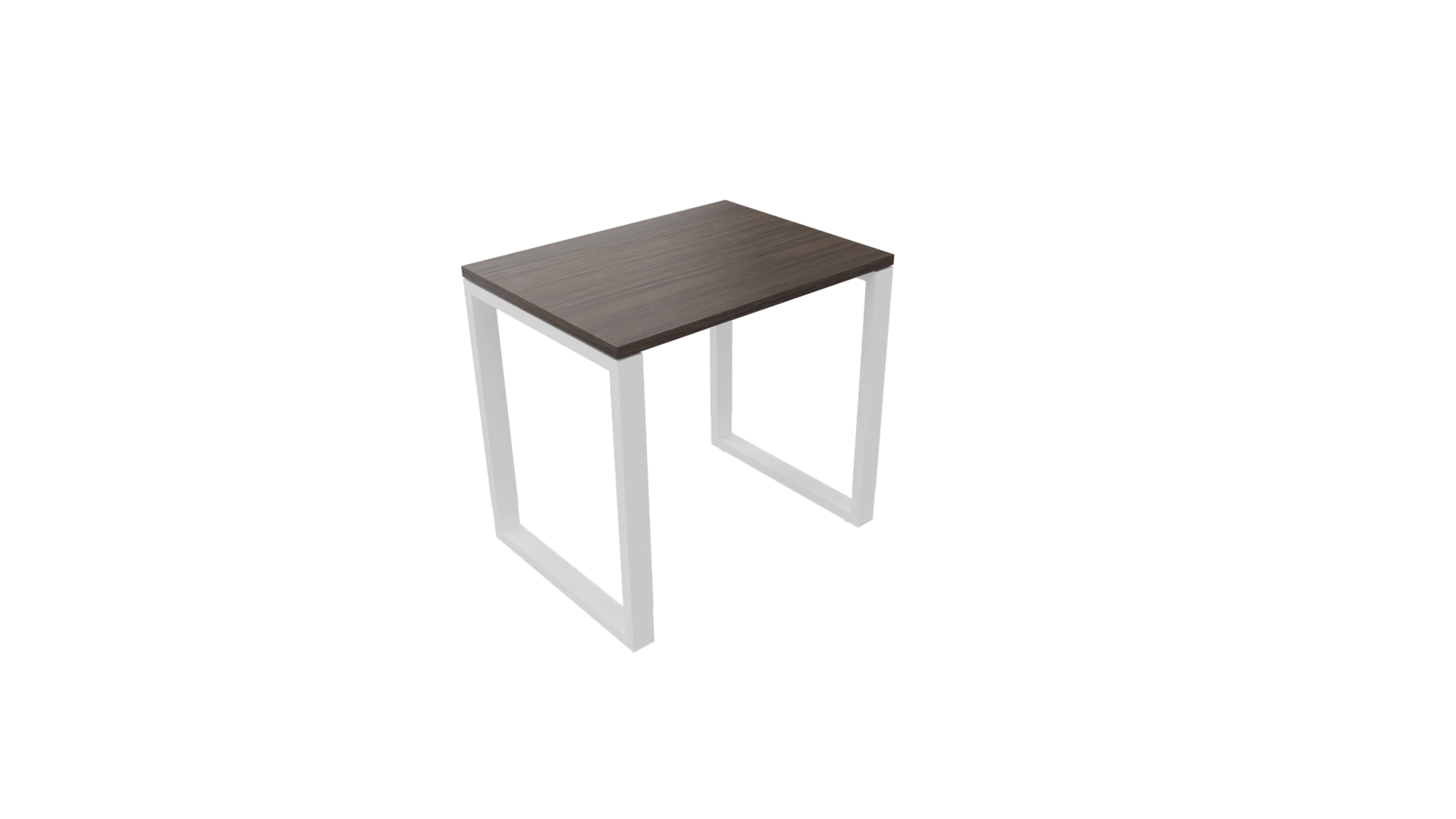 Bijzettafel 4431 - 80 x 46 cm. - Wit - Eiken donker afbeelding
