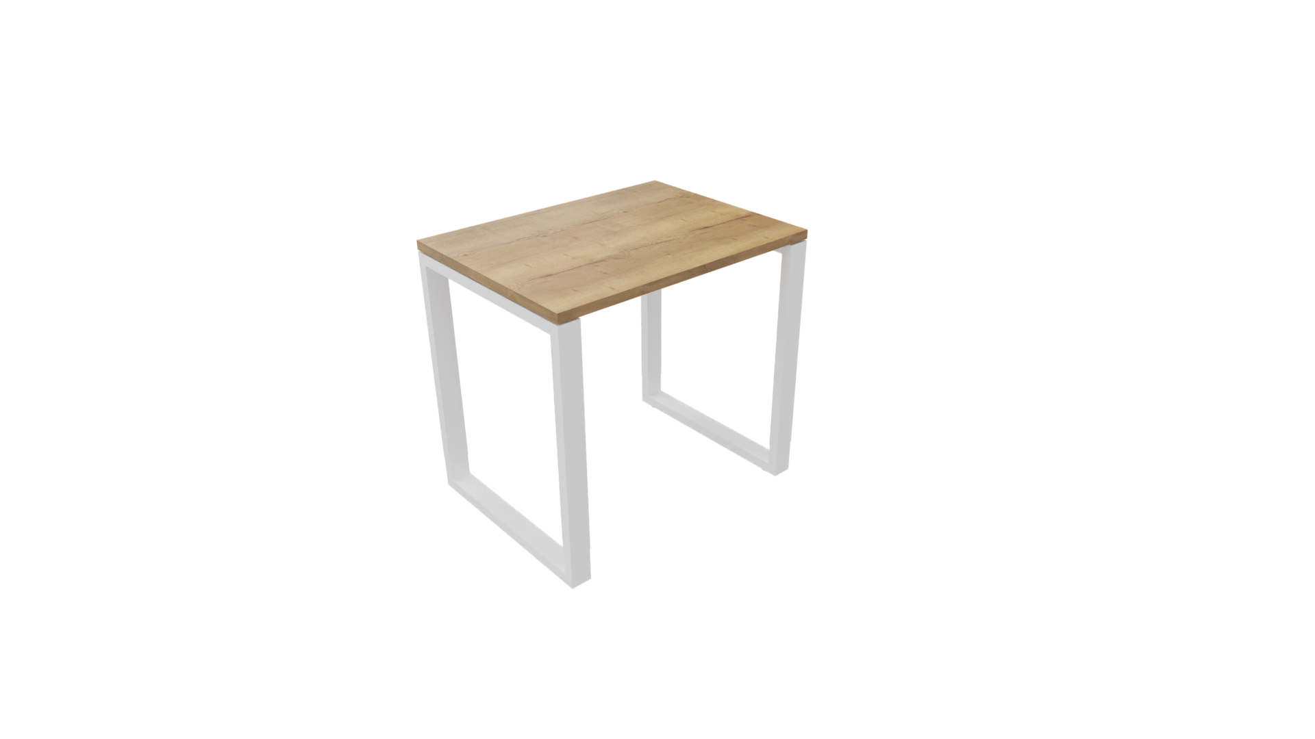 Bijzettafel 4431 - 80 x 46 cm. - Wit - Eiken YT49a afbeelding