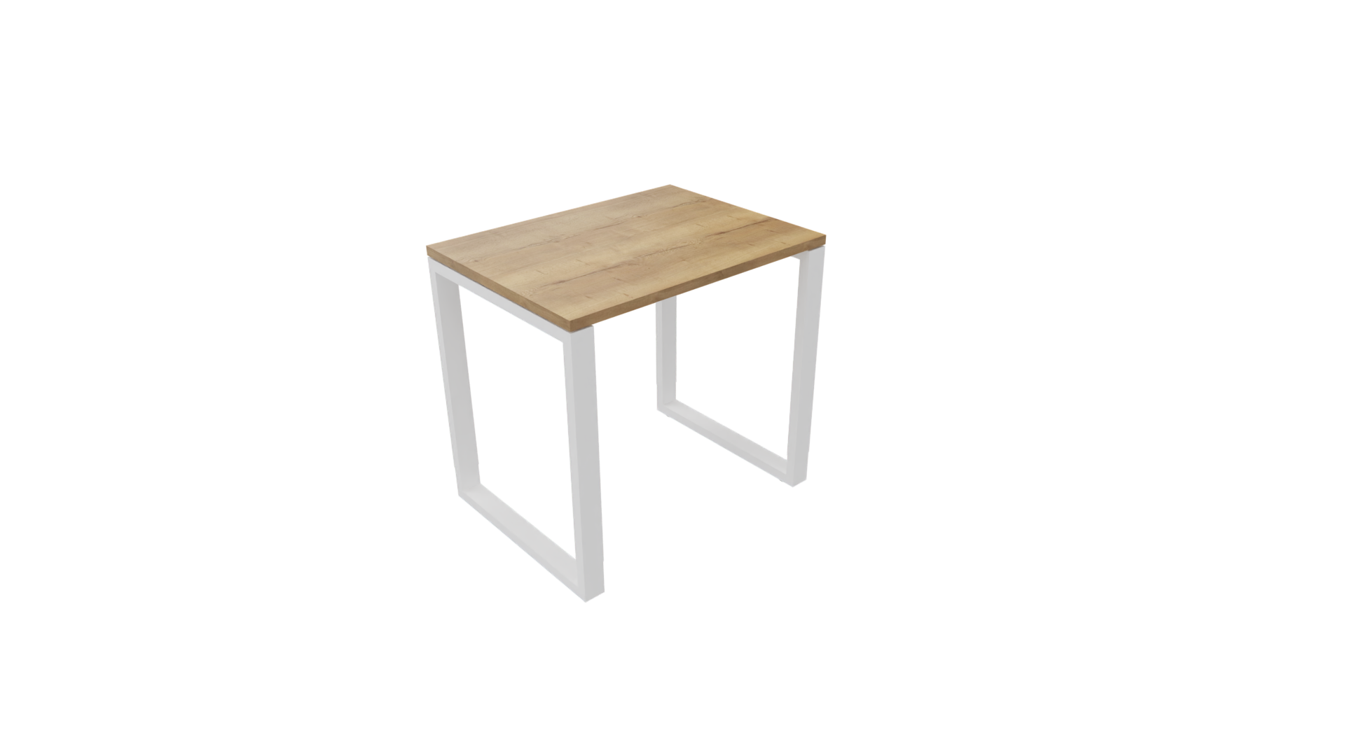 Bijzettafel 4431 - 80 x 60 cm. - Wit - Eiken YT49a afbeelding