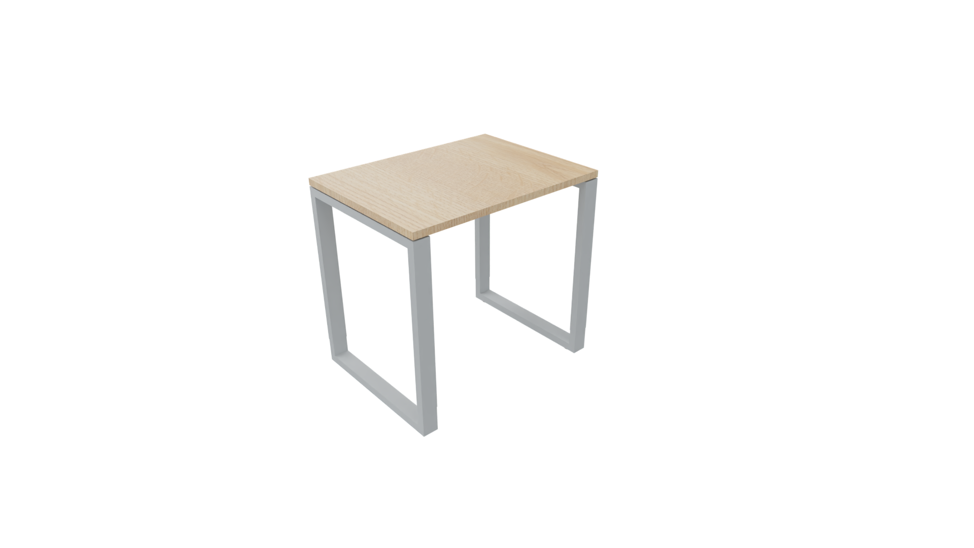 Bijzettafel 4431 - 80 x 60 cm. - Alu - Eiken licht afbeelding
