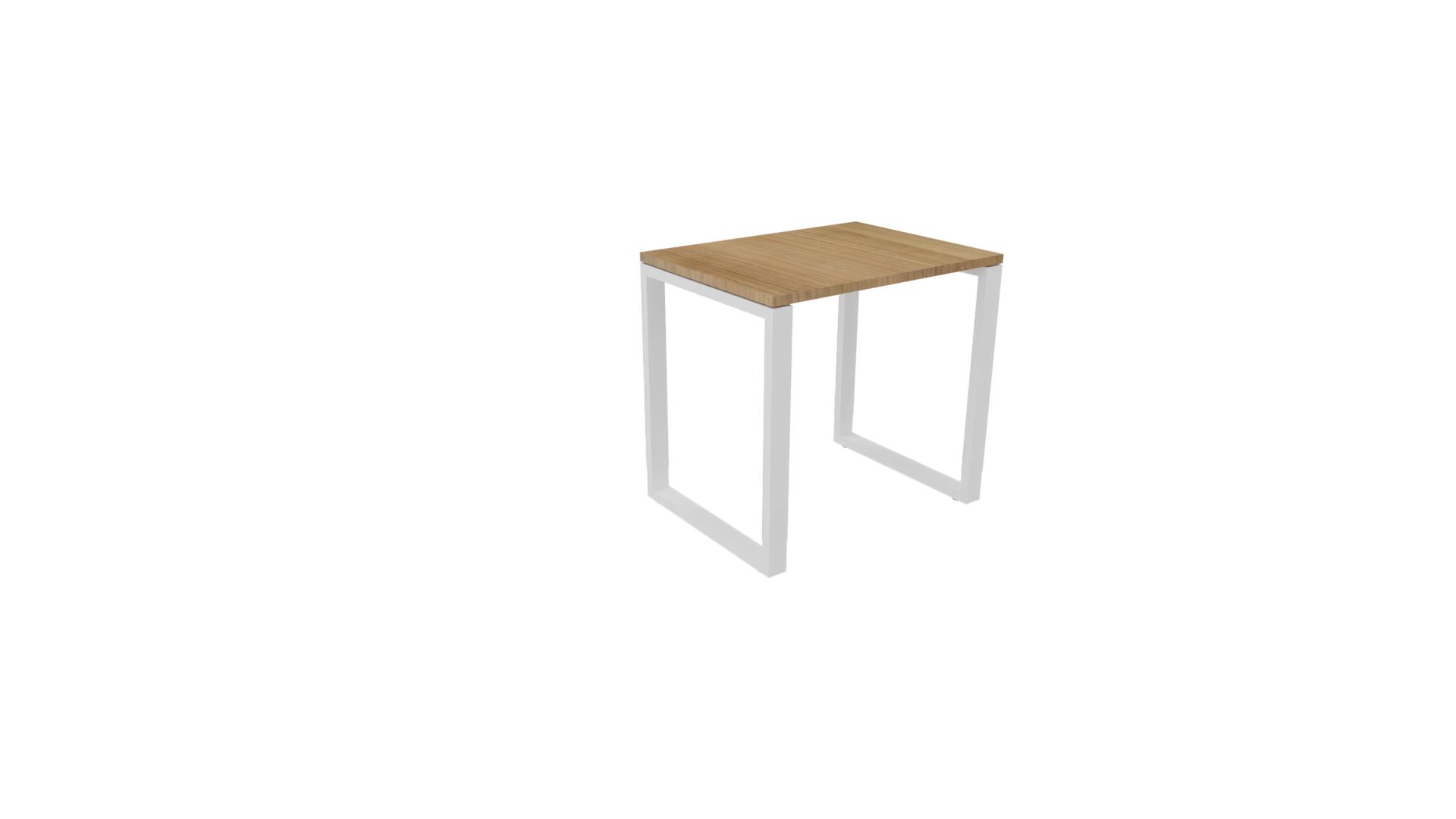 Bijzettafel 4431 - 80 x 60 cm. - Wit - Toscaans noten afbeelding
