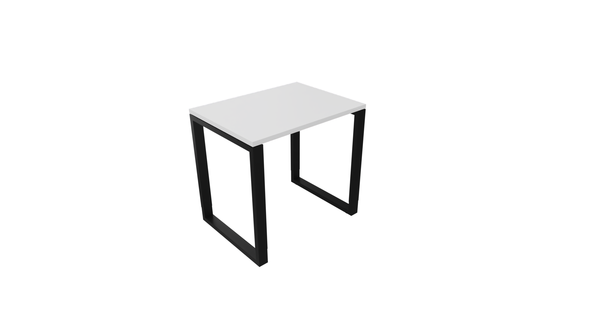 Bijzettafel 4431 - 120 x 46 cm. - Zwart - Wit afbeelding