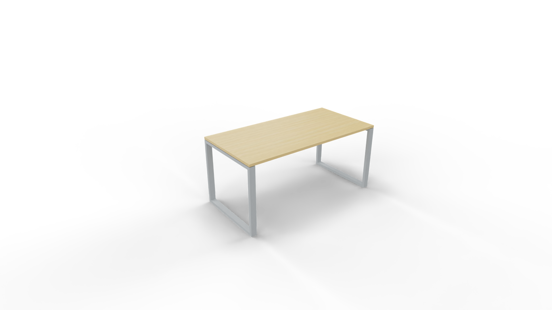 Vergadertafel 6111 recht - 200 x 90 cm - Alu - Beuken afbeelding