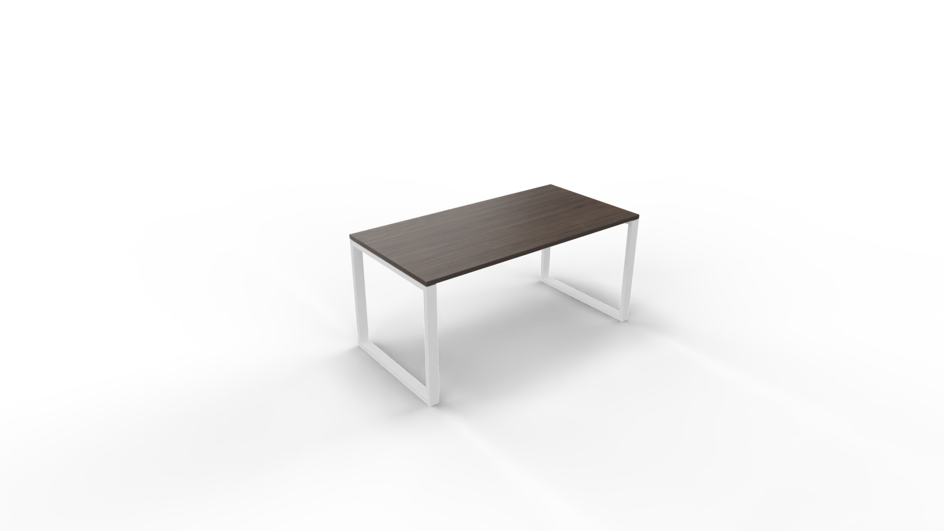 Vergadertafel 6111 recht - 180 x 90 cm. - Wit - Eiken donker afbeelding