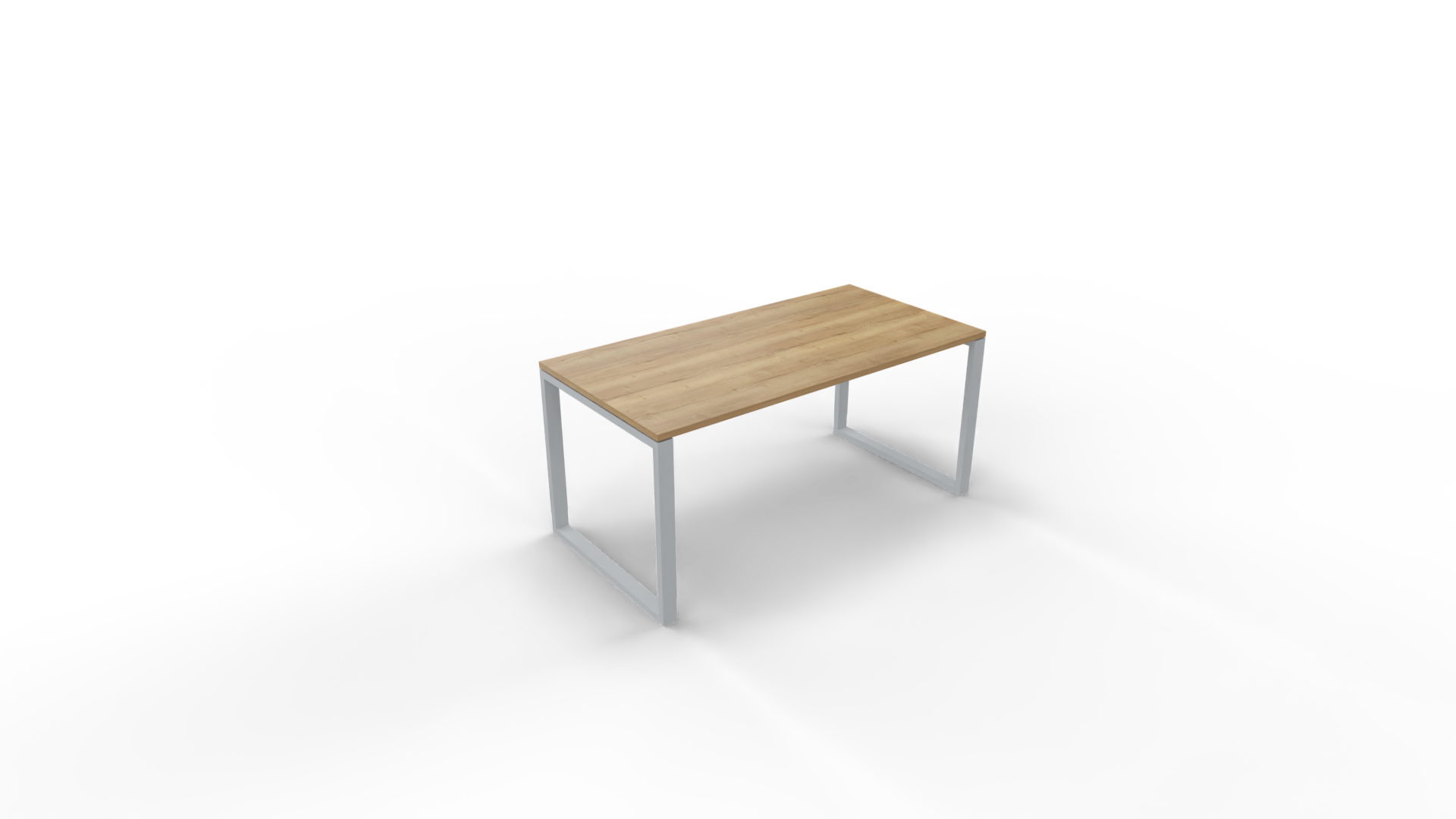 Vergadertafel 6111 recht - 120 x 80 cm. - Alu - Eiken YT49a afbeelding