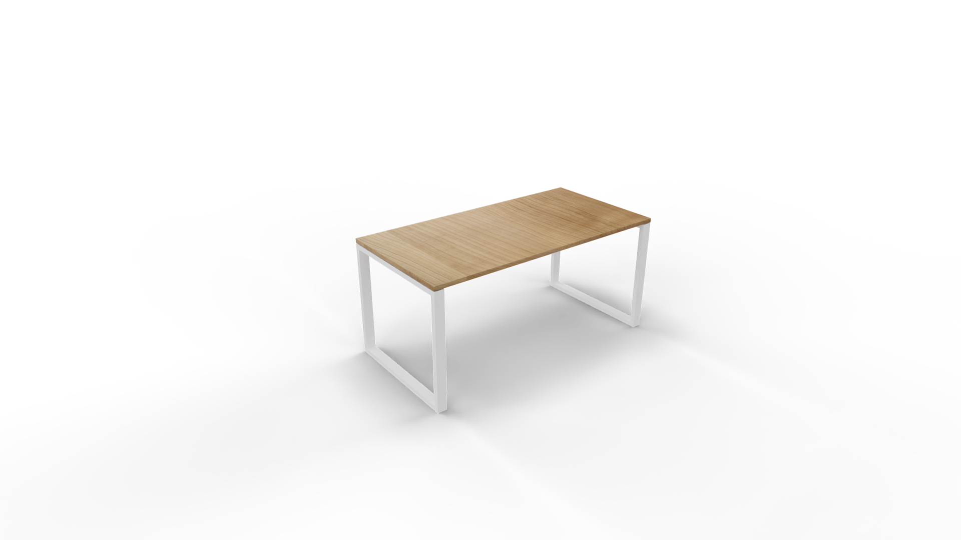 Vergadertafel 6111 recht - 180 x 90 cm. - Wit - Toscaans noten afbeelding