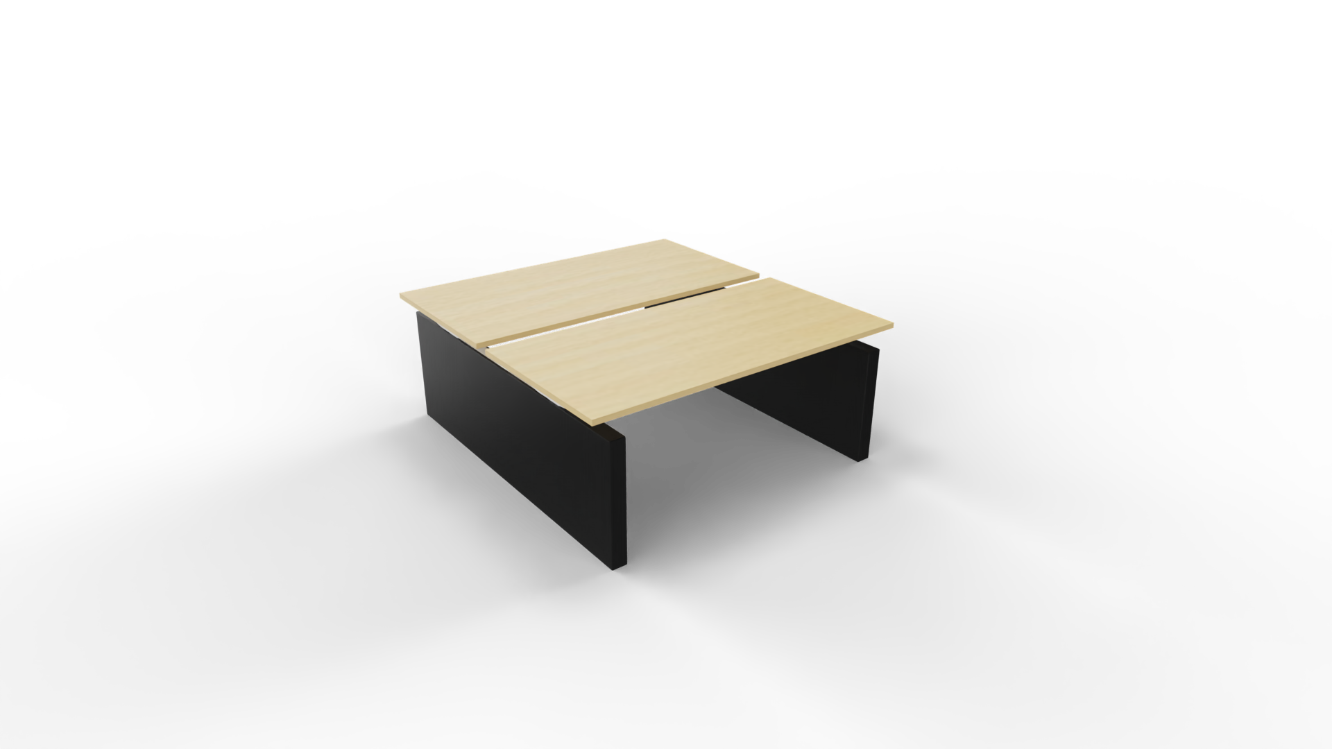 Elektrisch duo-bureau 5777 - 200 x 90 cm - Zwart - Beuken afbeelding