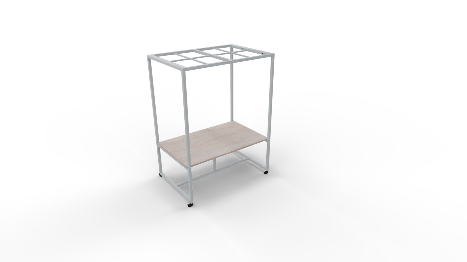 Verrijdbare vergadertafel 5111 met dakelement - 160 x 100 cm. - Alu - Eiken Robson afbeelding