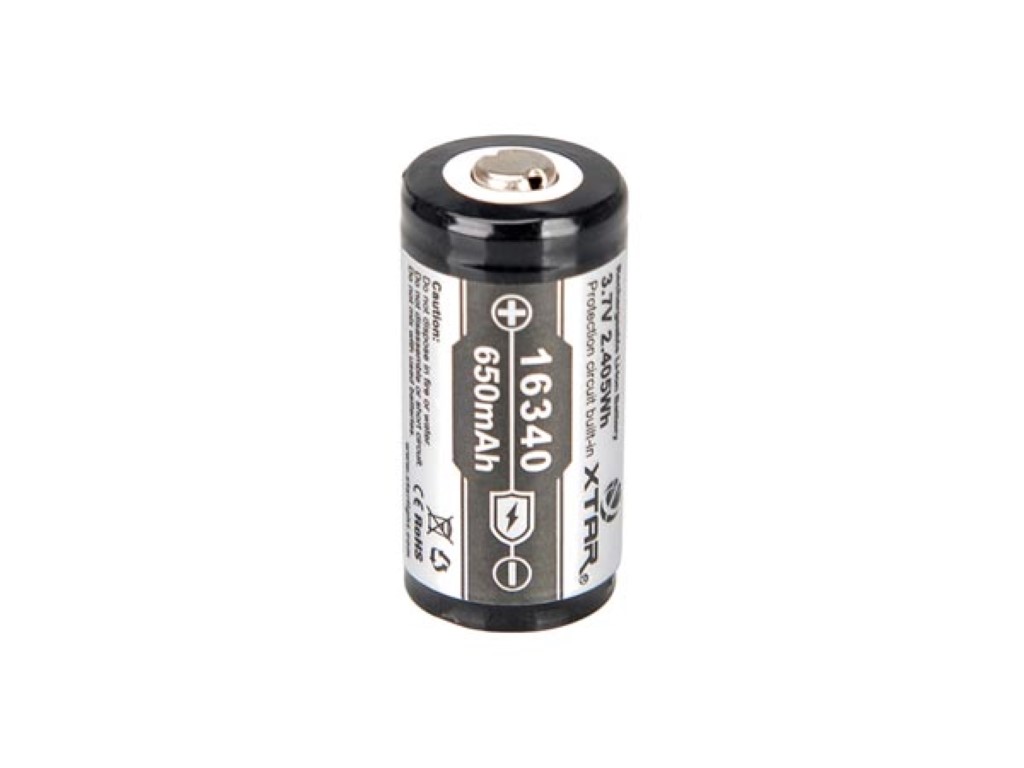 Velleman XTAR OPLAADBARE LITHIUM-ION BATTERIJ 3.7 V 650 mAh 16340