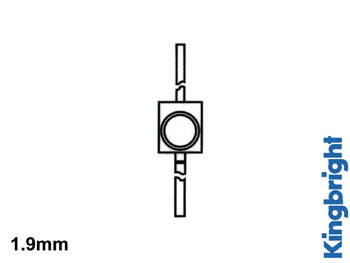 SUBMINIATUUR SOLID-STATE LED 1.9mm ROOD DIFFUUS afbeelding