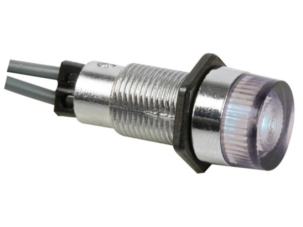 RONDE SIGNAALLAMP 13mm 12V HELDER afbeelding