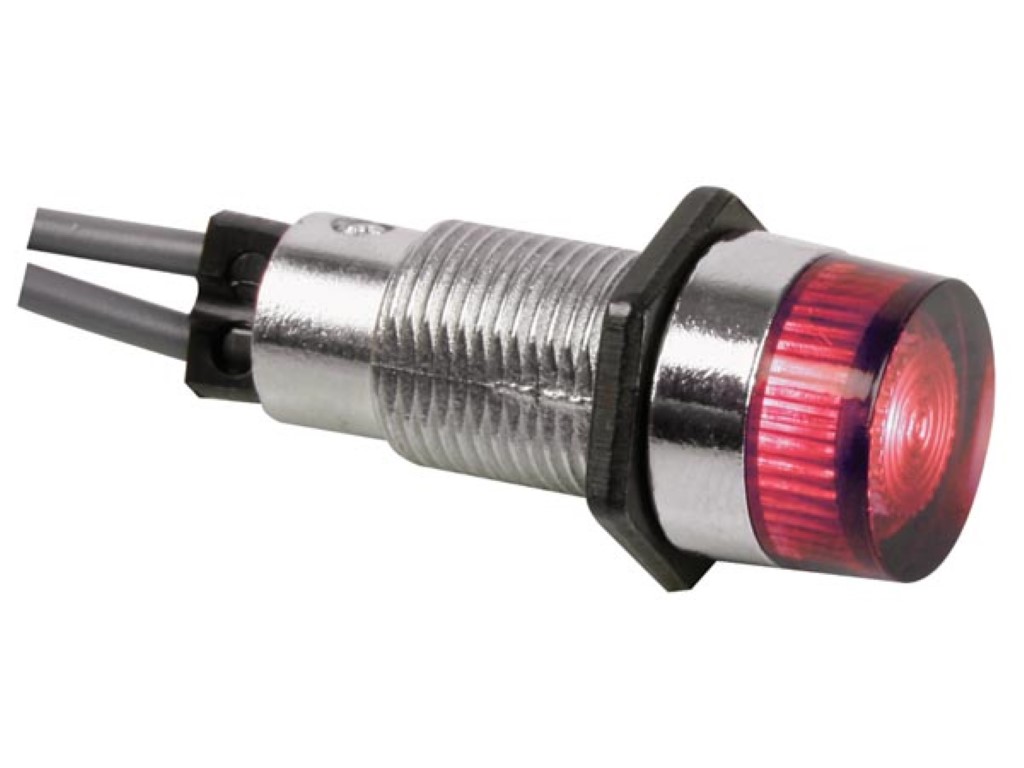 RONDE SIGNAALLAMP 13mm 12V ROOD afbeelding