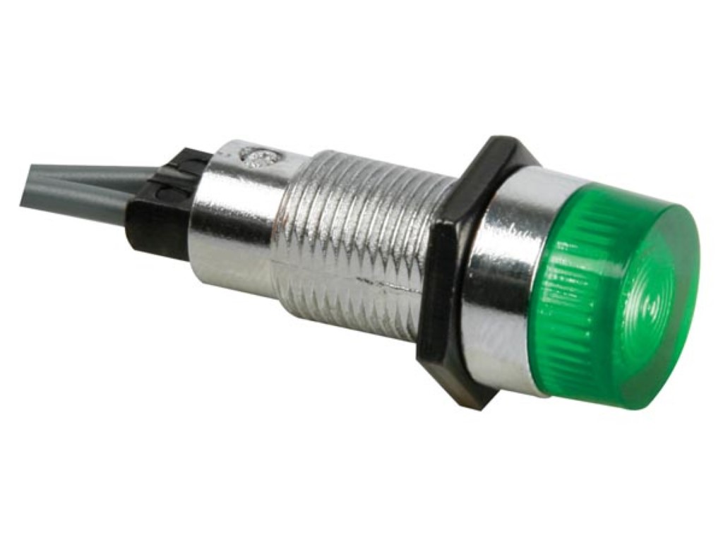 RONDE SIGNAALLAMP 13mm 12V GROEN afbeelding