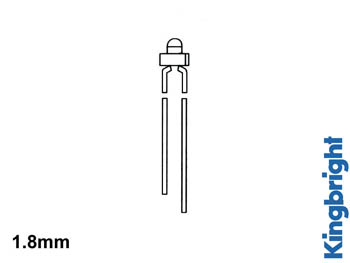 Velleman STANDAARD LED 1.8mm GEEL DIFFUUS