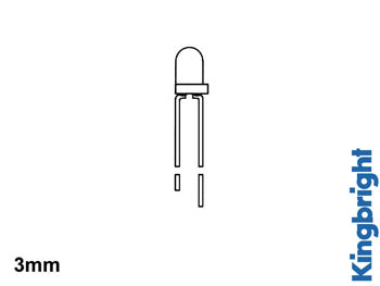Velleman STANDAARD LED 3mm GEEL DIFFUUS