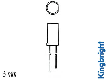 Velleman PLATTE LED 5mm GEEL DIFFUUS