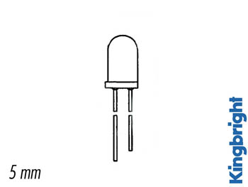 5mm LEDS MET INTERNE WEERSTAND 12V ROOD DIFFUUS