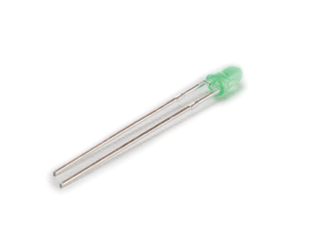 STANDAARD LED 3mm GROEN DIFFUUS