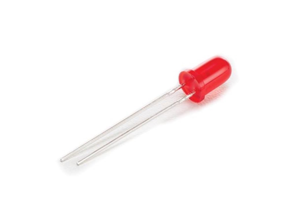 STANDAARD LED 5mm ROOD DIFFUUS