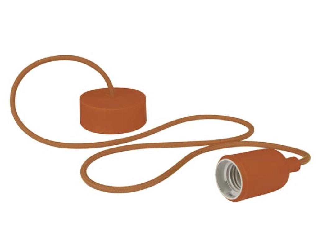 Velleman DESIGN LAMPHOUDER MET TEXTIELKABEL BRUIN