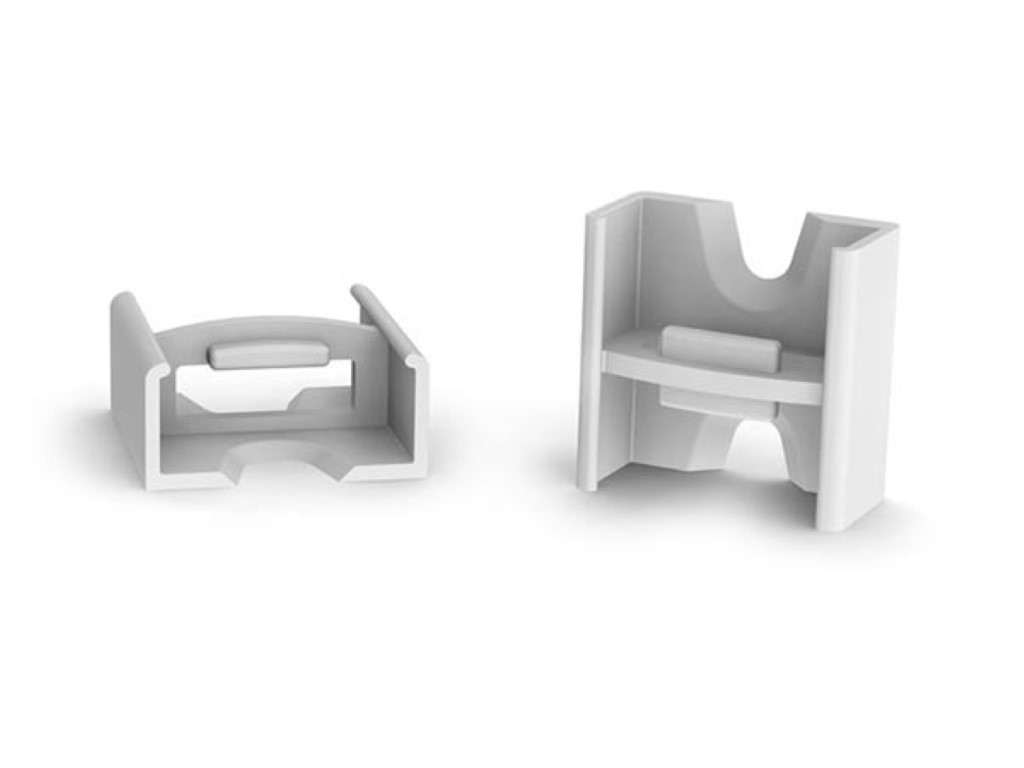 LINEAIRE CONNECTOR VOOR ALUMINIUMPROFIEL VOOR LEDSTRIP SLIMLINE 7 mm - ABS - GRIJS afbeelding