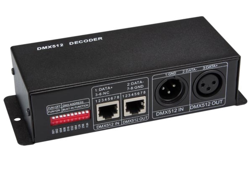 DMX-CONTROLLER VOOR LEDSTRIPS - 4 KANALEN afbeelding