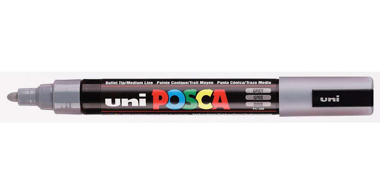 Paintmarker Uni POSCA PC5M medium grijs afbeelding