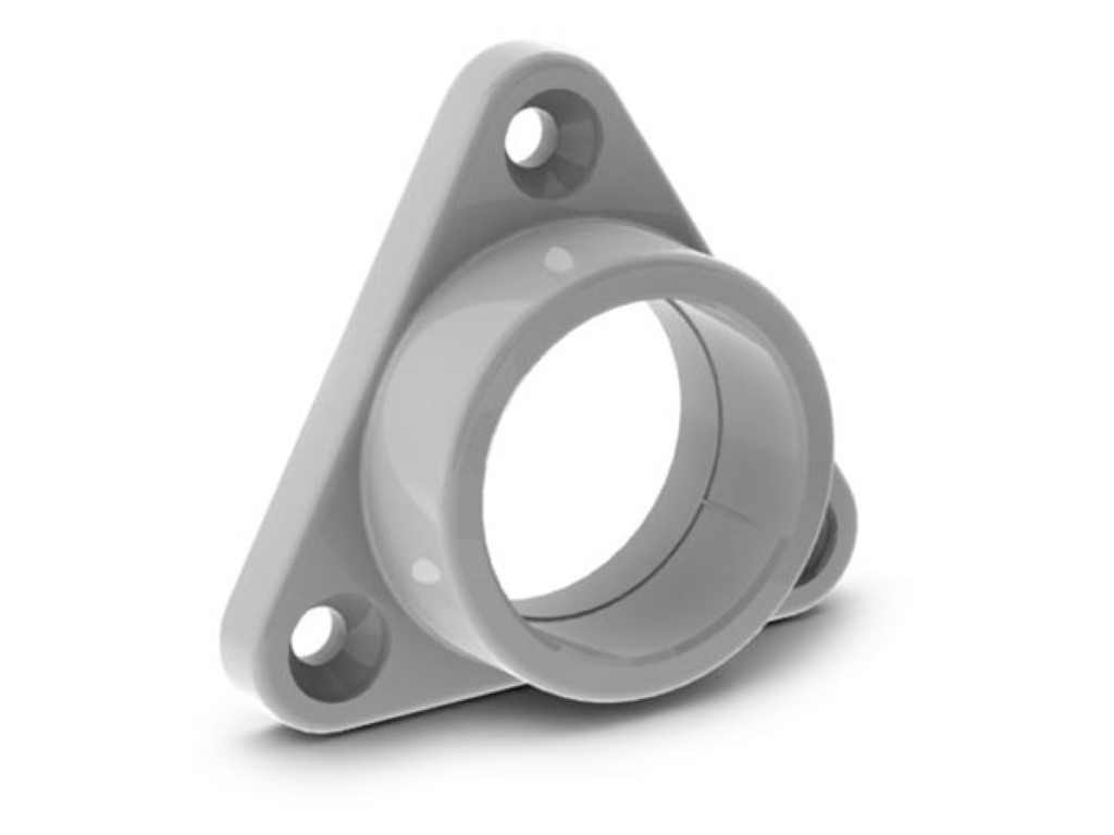 MONTAGEBEUGEL VOOR ALUMINIUMPROFIEL VOOR LEDSTRIP ALU-ROUND - ABS - VOOR KAST - GRIJS afbeelding