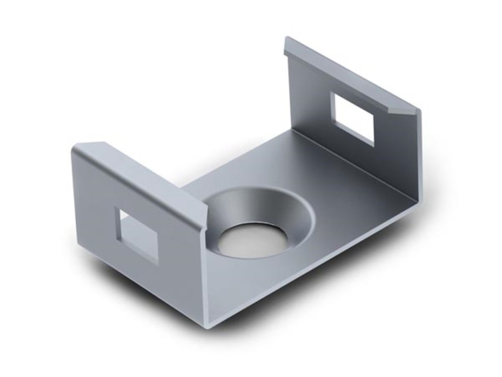 Velleman MONTAGEBEUGEL VOOR ALUMINIUMPROFILE VOOR LEDSTRIP SLIMLINE 7 mm VERENSTAAL ZILVER
