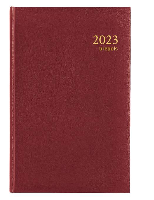 Agenda 2027 Brepols Saturnus Luxe 1dag/1pagina bordeaux