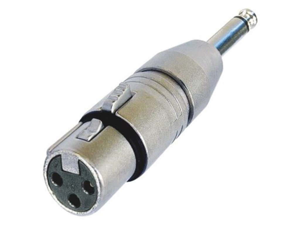 NEUTRIK - 3-POLIGE XLR VROUWELIJK NAAR MONO 1/4" PLUG afbeelding
