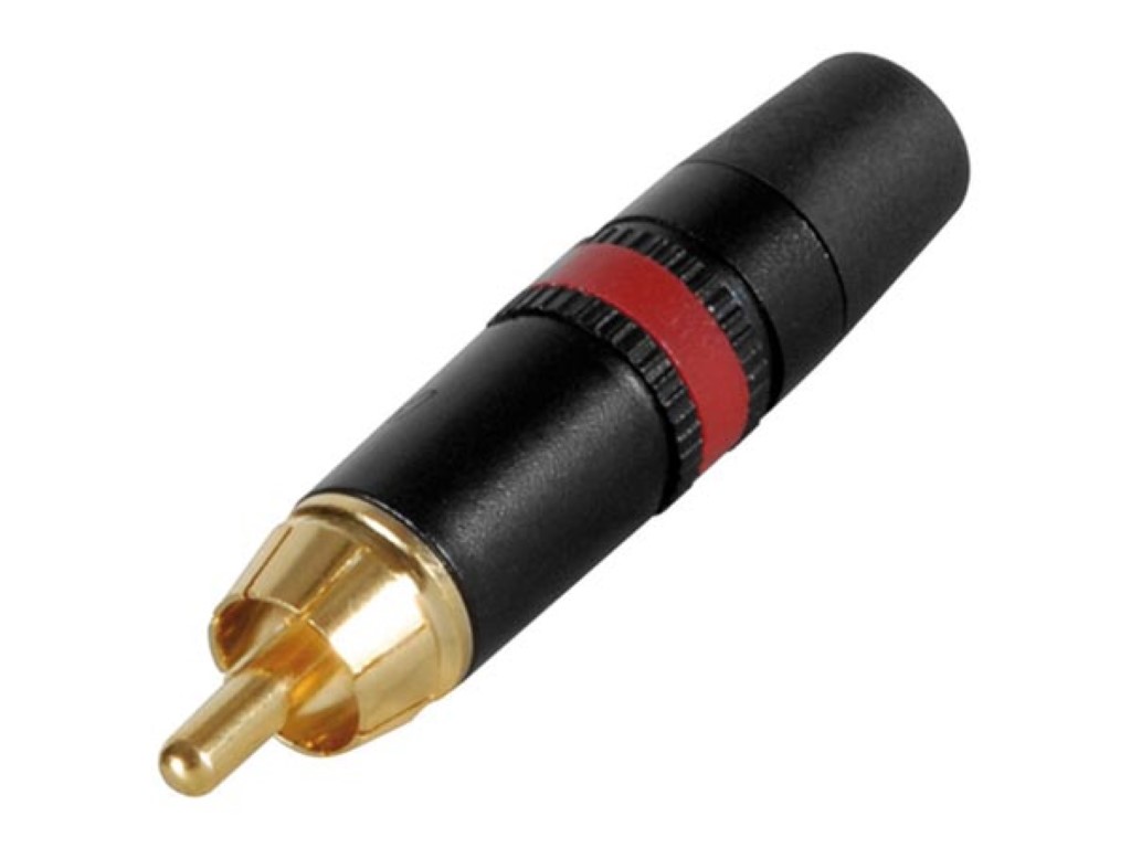 RCA-STEKKER - VERGULD - RODE RING afbeelding