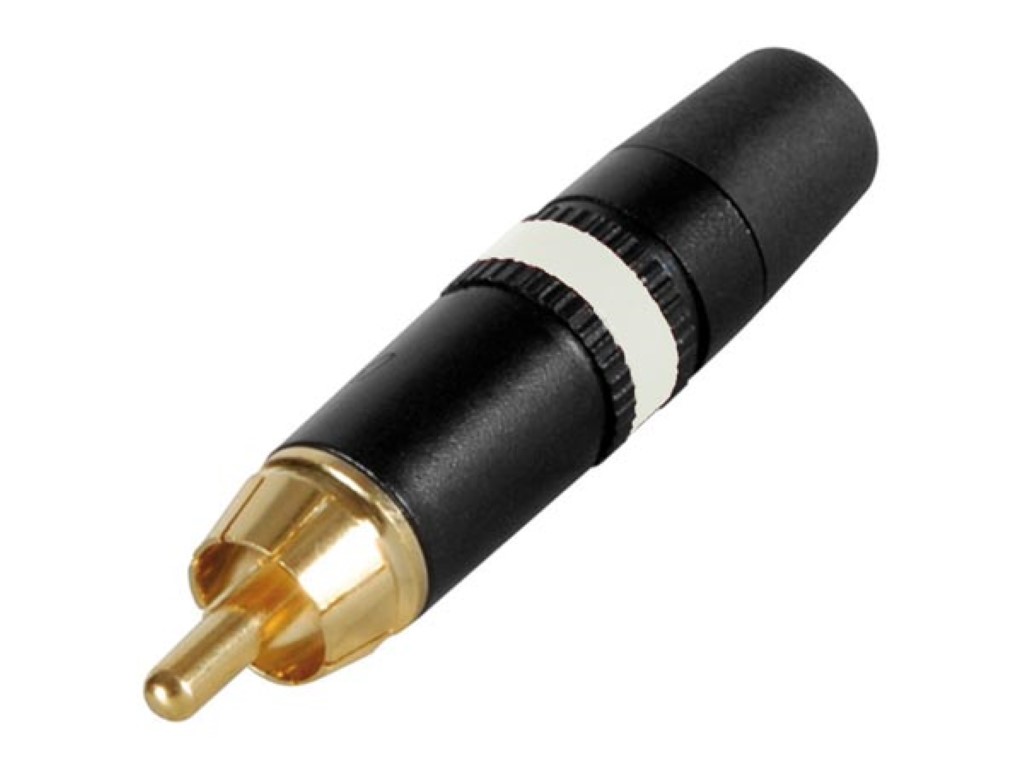 RCA-STEKKER - VERGULD - WITTE RING