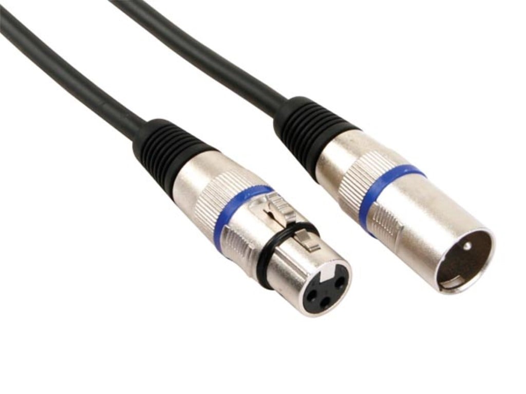 XLR-KABEL - XLR MANNELIJK naar XLR VROUWELIJK - 6 m - ZWART afbeelding