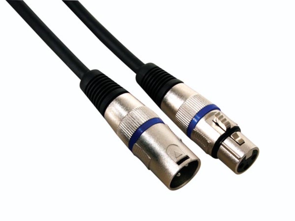 XLR-KABEL - XLR MANNELIJK naar XLR VROUWELIJK - 10 m - ZWART afbeelding
