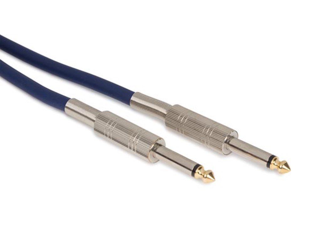 LUIDSPREKERKABEL - JACK 6.35 mm naar JACK 6.35 mm - MONO - 10 m - BLAUW afbeelding