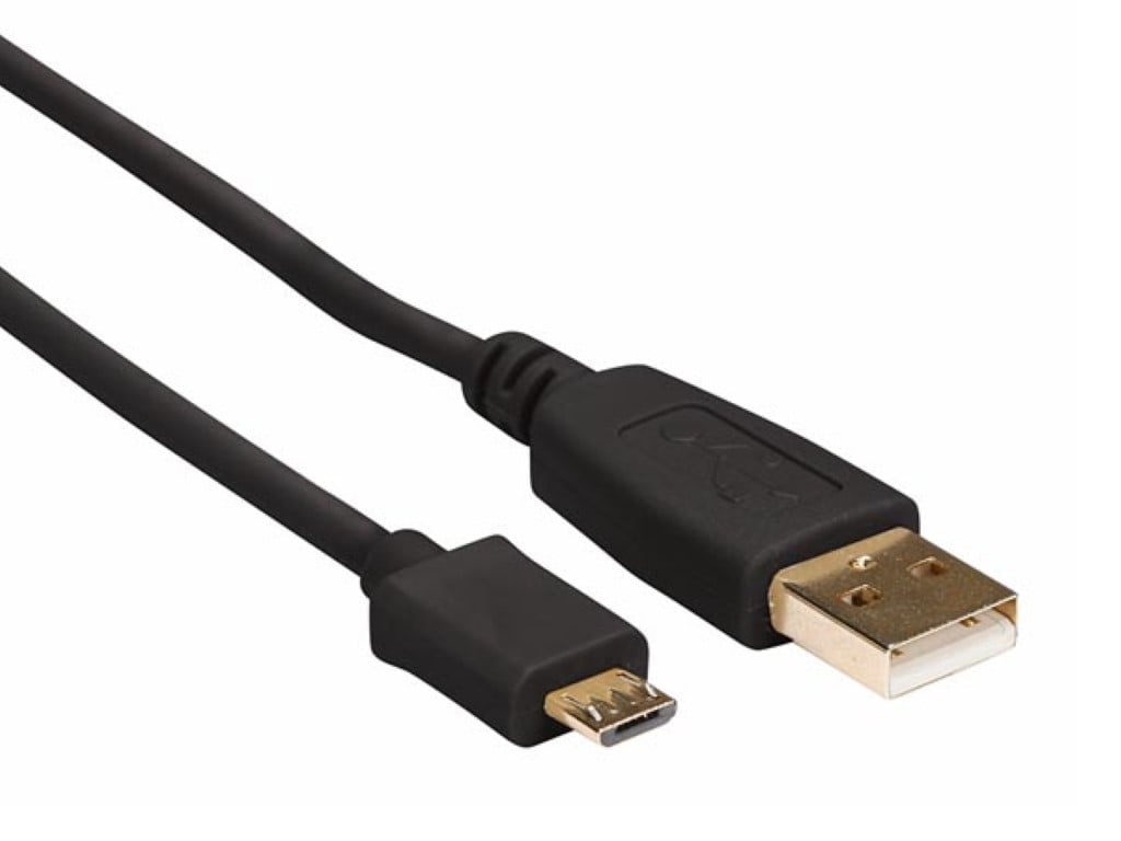 USB 2.0 A-PLUG NAAR MICRO-USB PLUG / KOPER / BASIS / 0.75 m / VERGULD / M-M afbeelding
