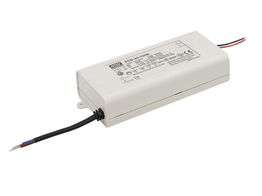LED-DRIVER MET CONSTANTE STROOM - DIMBAAR - 1 UITGANG - 700 mA - 40 W afbeelding