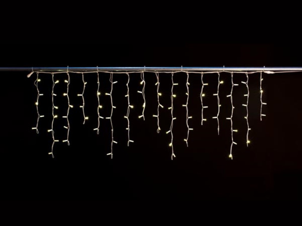 Simply-connect PRO LINE - ijspegel uitbreiding - LED - 2 x 0,70 m - 88 warm witte lampen - wit draad - 230 V afbeelding
