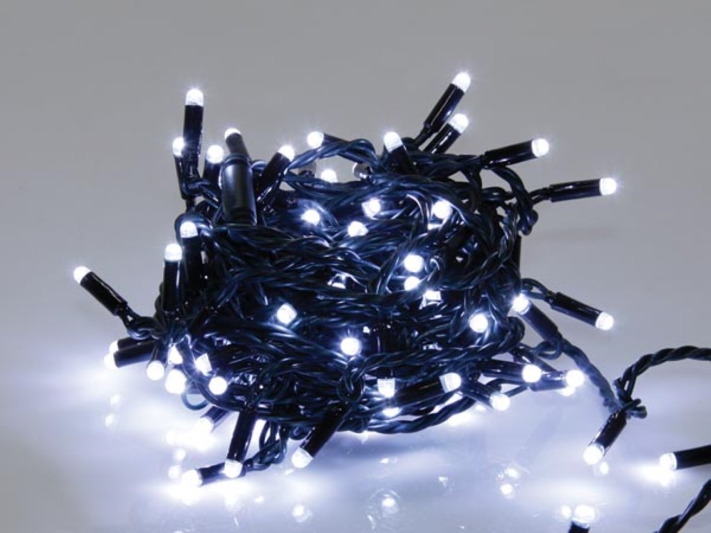 Simply-connect PRO LINE - steadylight - LED - 10 m - 100 warm witte lampen - zwart draad - 230 V afbeelding