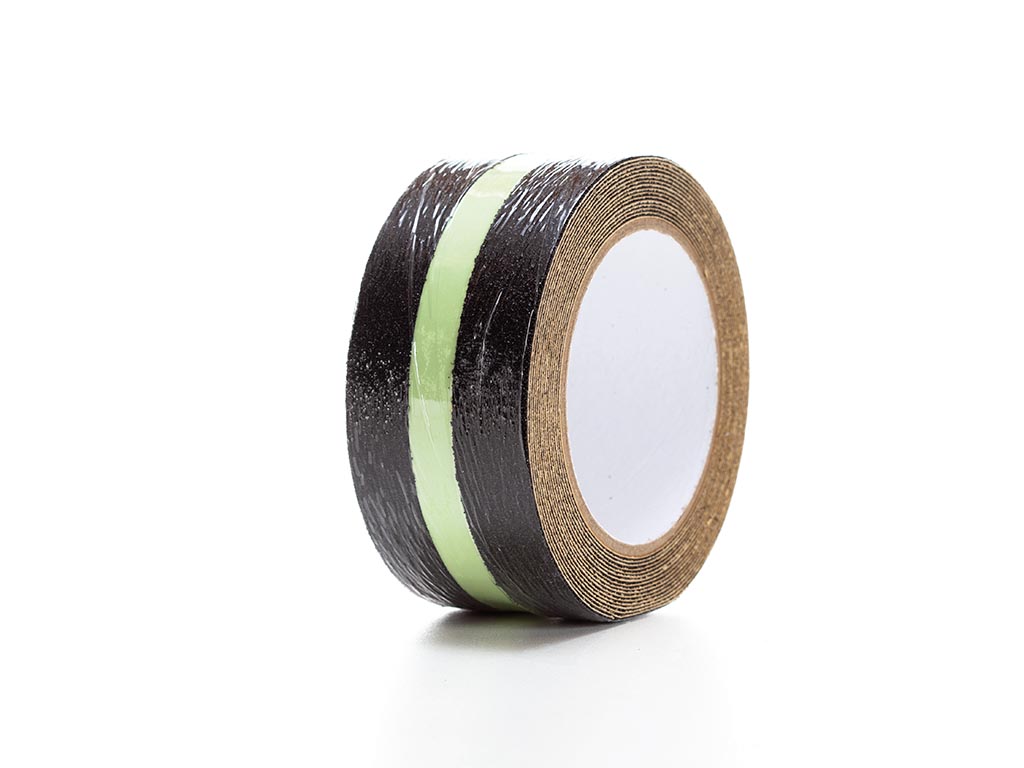 Antislip glow in the dark tape 5cm x 5m - Zwart/Groen afbeelding