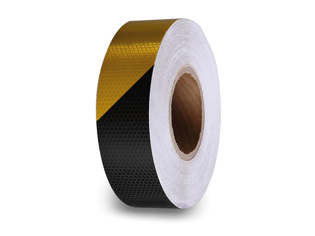 Velleman Honingraat reflecterende tape 5cm x 5m Zwart Geel