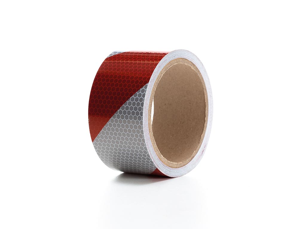 Velleman Honingraat reflecterende tape 5cm x 5m Rood Wit