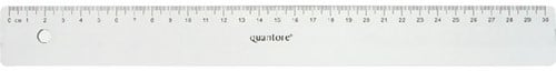 Liniaal Quantore 30cm kunststof transparant