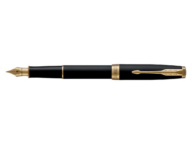 Vulpen Parker Sonnet matte black lacquer GT medium afbeelding