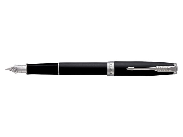 Vulpen Parker Sonnet matte black lacquer CT medium afbeelding
